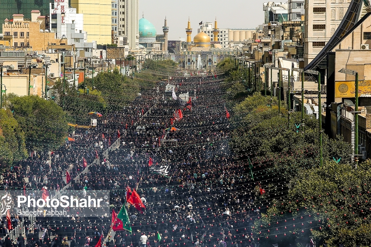 خاکِ پای تو شدن، آرزوی خوبان است | غوغای مشهدی‌ها در راهپیمایی جاماندگان اربعین حسینی