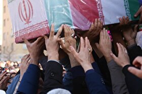 پیکر همسر سردار شهید «حسن علیمردانی» در مشهد تشییع شد
