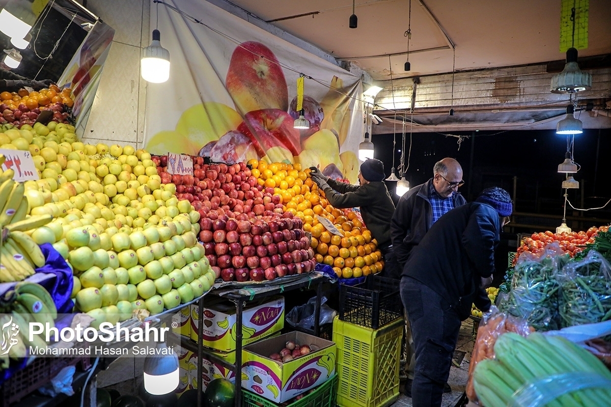 ثبات قیمت‌ها در بازار میوه و تره‌بار مشهد از ابتدای سال