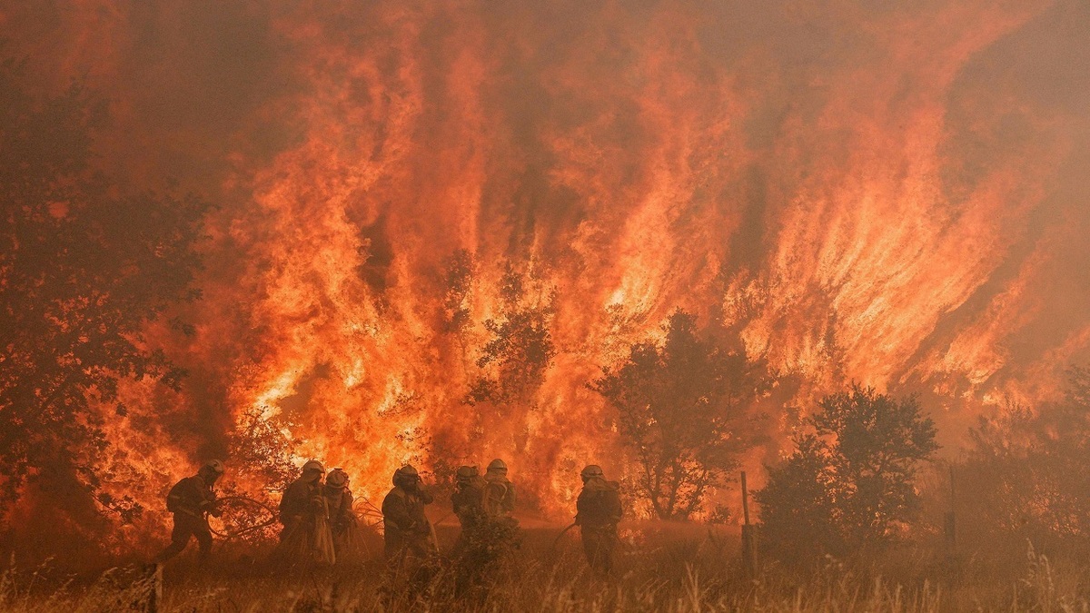 ویدئو| آتش سوزی گسترده در ایتالیا